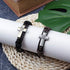 SAILIMUE 4 Pcs Cross Leather Bracelet for Men Religious Cross Tag Bangle Leather Wristband Adjustable Drawstring Bracelet Set