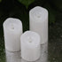 Flameless Candles,flameless Battery Candlestick, Battery Remote Control Candles, LED Candles 3 Piece Set 4" 5" 6" H (3.25" D) Flash Flame with Remote Control and timed,Indoor Outdoor Use,White