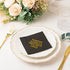 Crisky 90th Birthday Disposable Napkins Black and Gold Dessert Beverage Cocktail Cake Napkins 90th Birthday Decoration Party Supplies for Man Making Great Since 1933, 50 Pack 4.9"x4.9" Folded