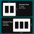 Treatlife Screwless Decorator Wall Plates, Standard Size 2-Gang/3-Gang Light Switch Plate, Outlet Covers, White 5 Pack (2-Gang Wall Plates 3 Pack & 3-Gang Wall Plates 2 Pack)