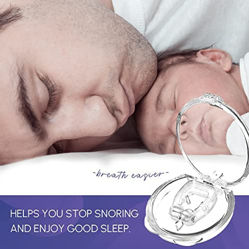 Anti Snoring Devices - Svevno Anti Snoring Nose Clip - Silicone Magnetic Snore Stopper, Provide Effective Snoring Solution - Comfortable and Effective to Stop Snoring (6 PCS), White