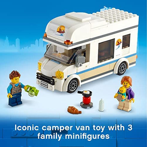 LEGO City Great Vehicles Holiday Camper Van 60283 Building Toy Set for Kids, Boys, and Girls Ages 5+ (190 Pieces)