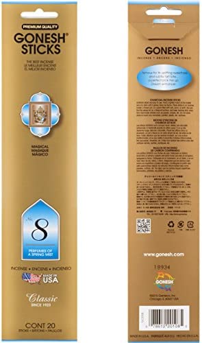Gonesh Collection #8 – 4 Packs-Classic Incense, 4 Piece