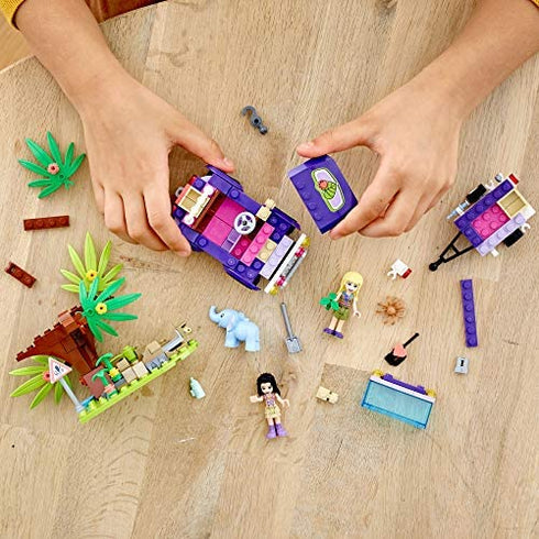 LEGO Friends Baby Elephant Jungle Rescue 41421 Adventure Building Kit; Animal Rescue Playset That Comes with a Toy Truck and Trailer, Plus Friends Emma and Stephanie (203 Pieces)