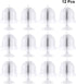 BESTONZON 12pcs Mini Candy Box Plastic Mini Cake Stand Chocolate Cupcake Candy Display Plate with Lid Birthday For Wedding Party Supplies, 3.15x2.16x2.16in (Tranparent)