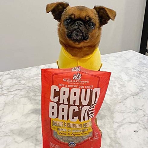 Stella & Chewy's Crav'n Bac'n Dog Treats Bacon & Pork Recipe, 8.25 oz. Bag