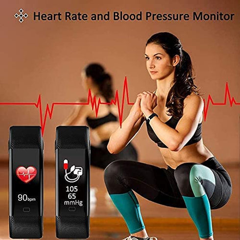 ANCwear Fitness Tracker Watch, Activity Tracker Health Smart Watch with Heart Rate Monitor, IP68 Waterproof, Smart Band with Sleep Monitor, Step Counter, Pedometer Watch for Women Men Kids