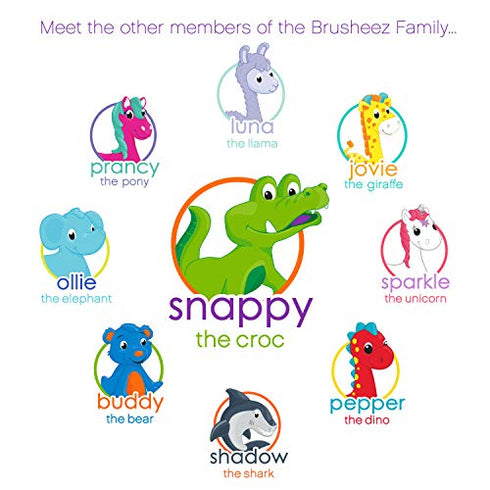Brusheez® Electronic Toothbrush Replacement Brush Heads 2 Pack (Snappy The Croc)