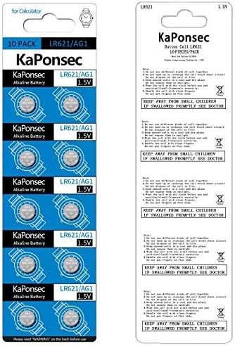 KaPonsec 10 Pack SR621SW 364 363 LR621 164 AG1 1.5V Button Cell Watch Battery