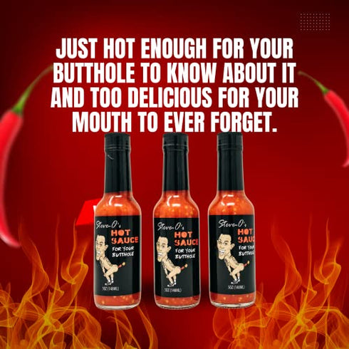 Steve-O's Hot Sauce For Your Butthole | Garlic Habanero Hot Sauce (5 oz)