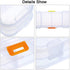 BTSKY Clear Double Deck School Pencils Box- Stationery Box Adjustable Small Pencil Case Organizer Durable Plastic Pen Holder Box with 4 compartments for Small School Supplies Organization(5 Pack)