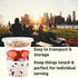 12 oz Clear Plastic Parfait Cups with Insert 3.25oz & Flat Lids No Hole - (20 Sets) Yogurt Fruit Parfait Cups for Kids, for Dips and Veggies, Take Away Breakfast and Snacks. No Leaking