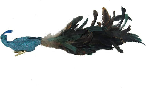 Kurt Adler 18-Inch Decorative Feather Peacock with Clip