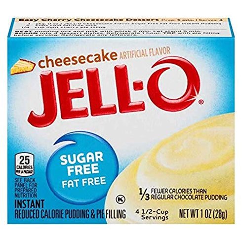 Jell-O Instant Cheesecake Sugar Free Pudding, 1 OZ ( Pack of 3)