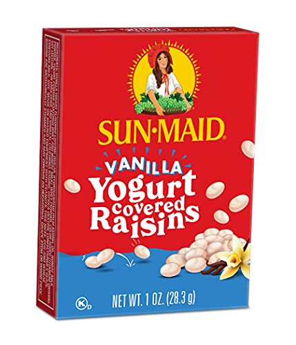 Sun-Maid Yogurt Coated Raisins | Vanilla | 1 Ounce Boxes | 6 Count (Pack of 1) | Whole Natural Dried Fruit | No Artificial Flavors | Non-GMO