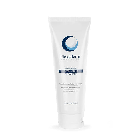 Plexaderm Peppermint Exfoliating Skin Cleanser, Hydrating Facial Cleanser, Gentle Cleanser for Pore Minimizer & Acne Face Wash, Exfoliating Cleanser