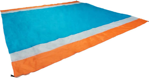 TotalPluz Large Beach Blanket, Lightweight, Unfadeable, Sand Free, Waterproof Mat, for Picnic, Hiking, Camping, Seats 4-7 Adults. Hand and Machine Washable