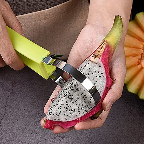 Suuker Melon Baller Scoop Set,Professional 4 In 1 Stainless Steel Watermelon Cutter Fruit Carving Tools Set,Fruit Scooper Seed Remover Watermelon Knife for Dig Pulp Separator Fruit Slicer?Green?