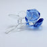 LZYUANHEN Crystal Rose Flower Paperweight Figurine Collectible Greeting Card - Anniversary Wedding Valentine's Day Gift Centerpiece Ornament Blue Rose