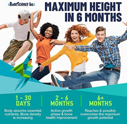 Height Growth Maximizer - Natural Peak Height - Made in USA - Height Pills Bone Growth - Grow Taller Supplement for Adults & Kids - Height Increase Pills - Maximum Height Growth Formula (Pack of 2)
