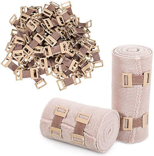 100 Pieces Bandage Clips Only Elastic Bandage Clips Bandage Wrap Clips Stretch Metal Clasps Replaceable Wrap Fastener Clips for Various Types Bandages
