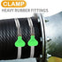 GLIDESTORE 6-Inch Hose Clamps Stainless Steel (Adjustable 5 1/2 - 6 1/3 Inch Diameter), Easy Turn Thumb Screw Metal Clamp, Ideal for Dryer and Plastic Vent Ducts, 5-Pack (Easy Turn Clamp)