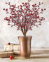4 Pack Artificial Red Berry Picks - 17 Inch Christmas Frost Red Berries Spray Branches, Christmas Tree Decorations, Winter Holiday Home Decor