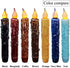 CVHOMEDECO. Real Wax Hand Dipped Battery Operated LED Timer Taper Candles Country Primitive Flameless Lights Décor, 6-3/4 Inch, Burgundy, 2 PCS in a Package