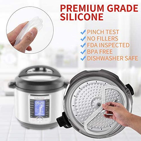 Silicone Sealing Ring 8qt for Instant Pot Sealing Ring 8 Quart, Food-grade Silicone Fits Instant Pot Duo 8 Quart, Lux 8 Quart, Duo Plus 8 Quart, Ultra 8 Quart, Viva 8 Quart Instapot - 2 Pack