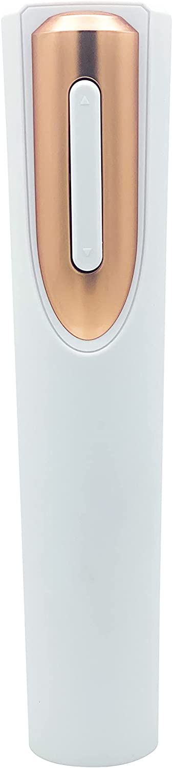 Vin Fresco Portable Electric Wine Opener - Battery Powered Wine Bottle Opener With Foil Cutter - Automatic, Cordless - Easily Removes Corks - BATTERIES INCLUDED (White and Rose Gold)
