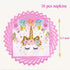 Unicorn Themed Party Supplies Set,Unicorn Cake Plates,Cups,Napkins,Tablecloth,Straws&Decoration,Paper Disposable Tableware Set for Girls Children Birthday Party or First,Baby Shower, Serves 16 Guests