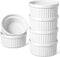 LE TAUCI 8 Oz Ramekins, Creme Brulee Dishes, Porcelain Ramekin Set for Souffle, Dipping Sauces, Pudding, Set of 6, White