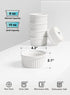 LE TAUCI 8 Oz Ramekins, Creme Brulee Dishes, Porcelain Ramekin Set for Souffle, Dipping Sauces, Pudding, Set of 6, White
