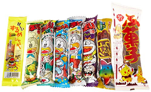 Japanese Candy Box assortment Kit 20pcs Dagashi Umaibo Snack Gumi potato Chip Kitty chocolate (20 pieces set)