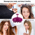 HEETA Hair Scalp Massager Shampoo Brush 2 Pack, Soft Silicone Bristles to Remove Dandruff, Waterproof Hair Scrubber for Both Wet Dry Hair, Suitable for Men & Women (Black & Purple)