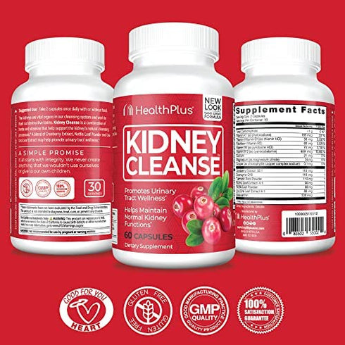 Health Plus Kidney Cleanse, 60 Capsules, 30 Servings