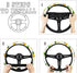 HUGS IDEA Halloween Universal Size Car Steering Wheel Cover Punk Skull Design Stretch-on Car Accessories for Women Girl Suitable for SUV Sedan Vans Trucks