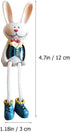 KESYOO 4Pcs Mini Bunny Figurines Resin Rabbit Statues Sculptures Easter Shelf Sitters Table Decorations Centerpieces for Kids Easter Birthday Party Supplies