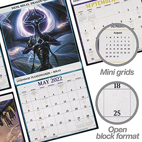 2022 Magic: The Gathering Wall Calendar, 12" x 12", Monthly (DDW21728)