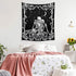 Wonrizon The Lovers Skull Tapestry,Black and White Romantic Constellation Skeleton Tapestries Wall Hanging decor for Living Room Bedroom (51.2”x 59.1”)