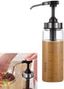 DOITOOL 300ml Sauce Pump Bottle Leakproof Kitchen Condiment Dispenser Olive Oil Dispenser Empty Glass Sauce Bottles for Ketchup Mustard Oil Sauces