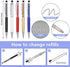 MengRan 2.75'' Ballpoint Pen Refills,Standard D1 Ballpoint Pen Refill (Remove Black Hat),Metal Refill,Black Ink,(Pack of 10)