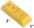 Zzooi Fake Gold Bar Bullion Brick Simulated Metal Gold Bar,Feng Shui Decor