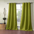 Duck River Textiles - Steyna Solid Faux Silk Textured Blackout Room Darkening Grommet Top Window Curtains Pair Panel Drapes for Bedroom, Living Room - Set of 2 Panels - 38 X 84 Inch - Pistachio