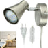 DLLT Track Lights Plug-in, Small Directional Wall Spotlight, Flush Mount Hallway Ceiling Light Fixture for Bedside, Hallway, Headboard Picture, Kitchen, Bedroom, Office, Warm White