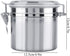 Food Storage Jar, Stainless Steel Coffee Container Airtight Sealed Food Storage Canister with Hinged Lid for Sugar Candy Tea Bean Spices Nuts Cereal or Snacks(1100ml)