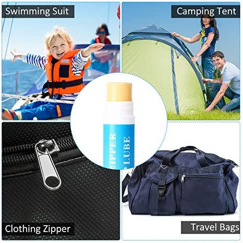 Snap and Zipper Lubricant Zip Wax for Boat Care Marine Snap Lube Stick Tube for Boat, Canvas, Wetsuit Drysuit, Bimini Snap