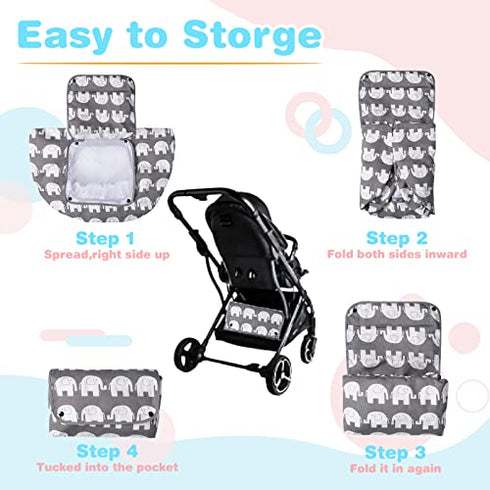 SMTTW Baby Car Seat Covers, Infant Car Canopy for Spring Summer Autumn Winter, Universal Fit, Snug Warm Breathable, Car Seat Canopy for Boys Girls (Squirrel)