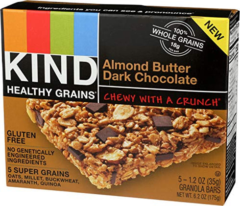 KIND Healthy Grains Almond Butter Dark Chocolate, 6.2 Oz