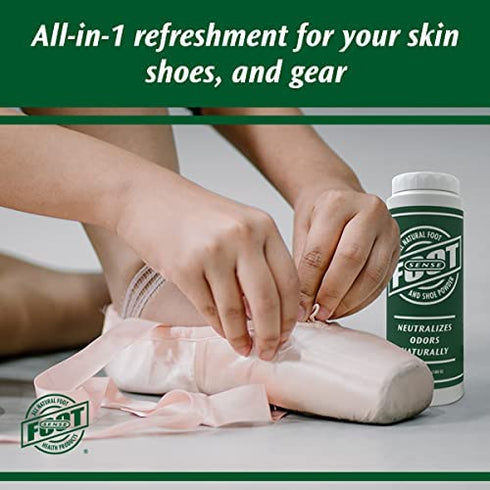 Natural Foot and Shoe Odor Eliminator – Talc-Free Shoe Deodorizer and Body Powder Neutralizes Smelly Odors – Long-Lasting, Fast-Acting Foot Powder for Kids and Adults USA- Made by Foot Sense - 50g
